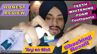 Ye kya  ? lagaa  liya yaar ? teeth  WHITENING foam || Shocking  Result || Subscribe pls || No 01