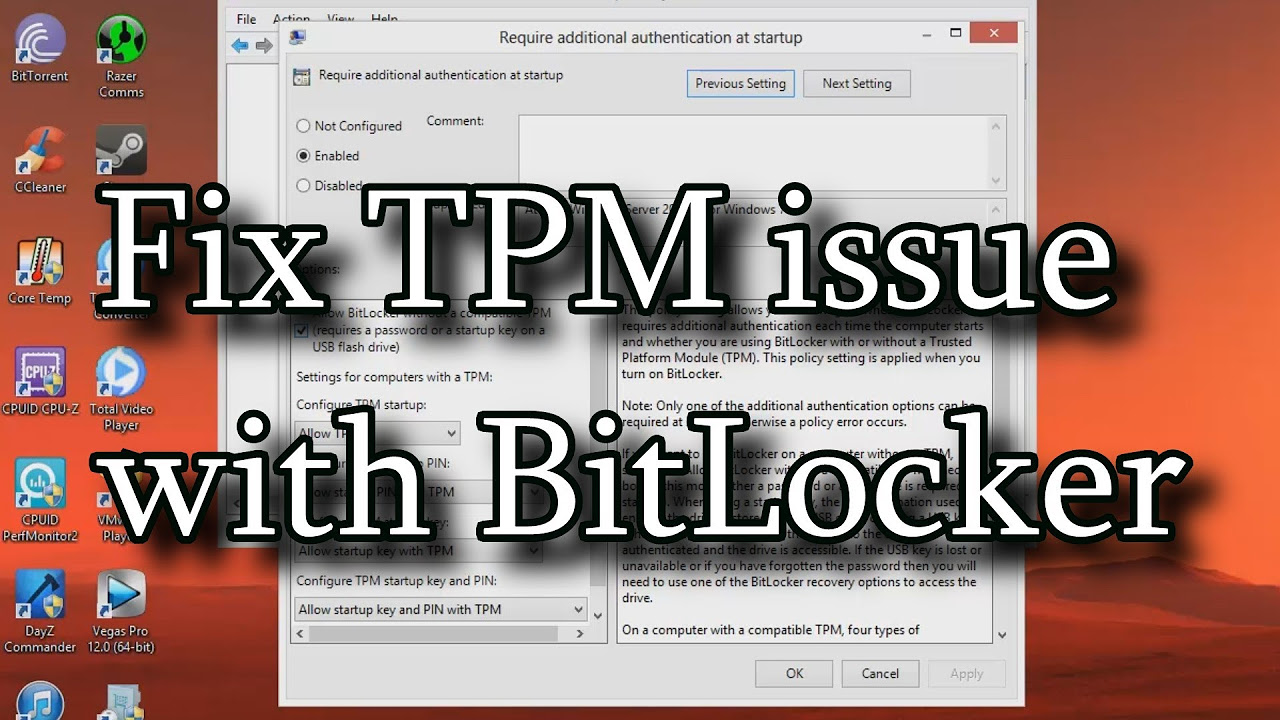 New How to: Fix the TPM issue with BitLocker