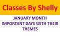 JANUARY MONTH IMPORTANT DAYS. SURELY GET 1 MRAKS FROM 3 MINUTES VIDEO