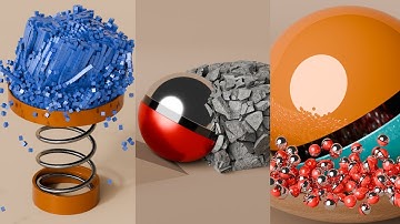 Crazy Cubes & Balls Chaos! | Satisfying 3D Rigid Body Simulation in Blender