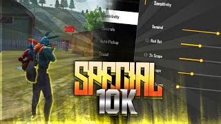 SPECIAL 10K : MY SETTINGS HUD + SENSITIVITY  | إعداداتي للهيدشوت و أفضل جلد بمانسبة 10ألف مشترك