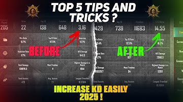 Increase Your KD Ratio In 2025 Easily BGMI & PUBGM | How To Get Higher Finishes BGMI