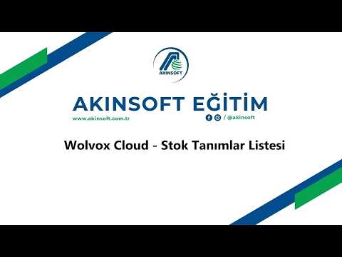 WolvoxCloud - Stok Tanımlar Listesi