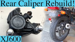 How to Rebuild Motorcycle Rear Caliper - 1992 Yamaha XJ600