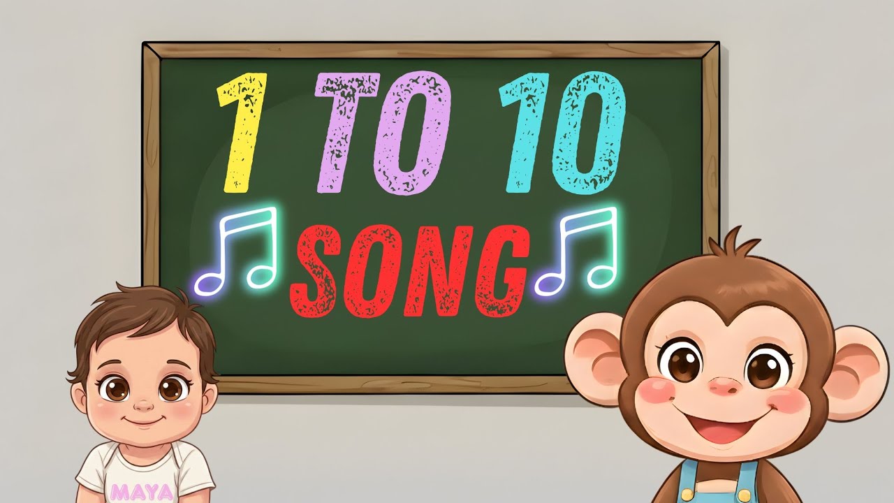 Learning Numbers 1 to 10 | Gentle & Calm Song for Toddlers
