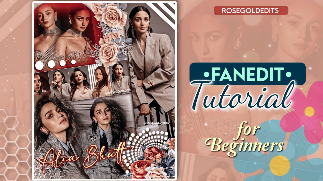 PicsArt editing tutorial for Beginners || Fanpage editing tutorial || Rose Gold Edits