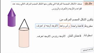 الاشكال المجسمة والمجسمة المركبة/الاول متوسط-د2