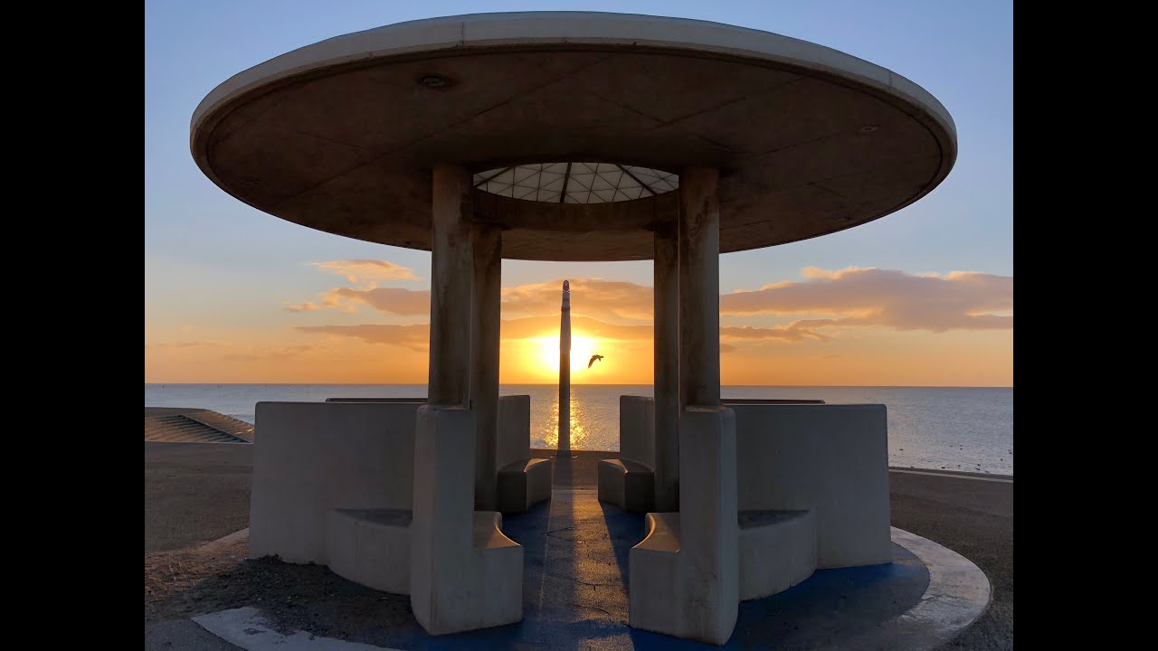 Sunset, Seaside and duck pond:  Cleveleys Blackpool