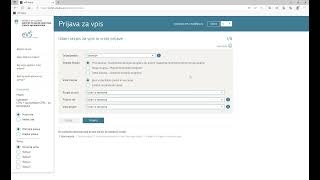 Evš Prijava Za Vpis Izbira Razpisa Za Vpis In Vrste Prijave Za Vpis