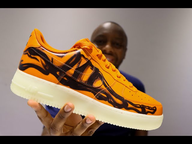靴 Nike Air Force 1 Low \"Orange Skelton\" Nike Air Force 1 Low 'Orange Skeleton' — Kick Game
