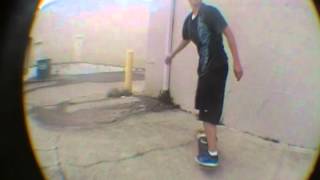 Tre Flip down ledge with broken board !!!