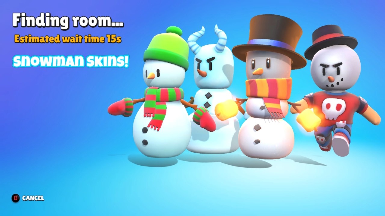 Stumble Guys Snowman Skins 4-Player Split Screen Co-Op Xbox Series S Gameplay!