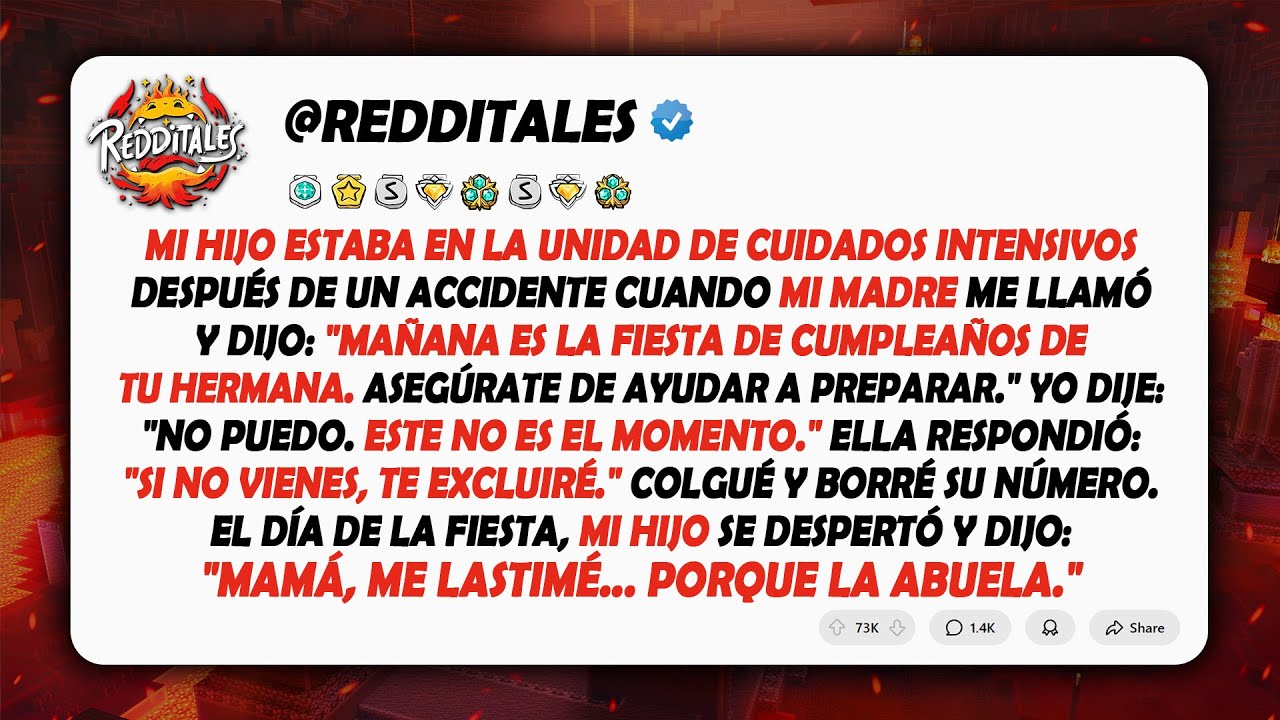 Mi hijo estaba en la UCI, pero a mi madre solo le importaba una fiesta de cumpleaños...