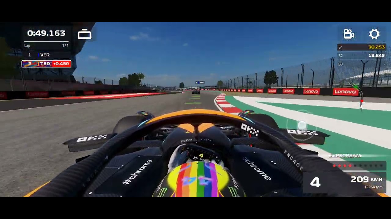 F1 mobile racing - showdown - trying to beat verstapen at mexico