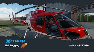 Heli Logging Demonstration  Airbus H125 XPlane 12 Simulator  | Switzerland