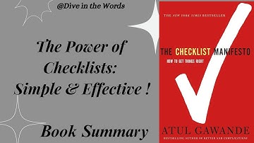 The Checklist Manifesto by Atul Gawande #motivation #booksummary #bookreview #trending #productivity