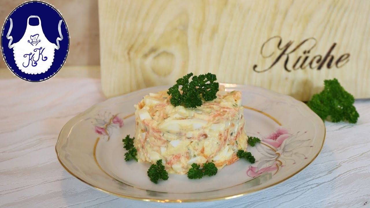 Eiersalat mit Möhren und Käse, schnell, einfach und lecker Eiersalat mit Möhren und Käse, schnell, einfach und lecker
