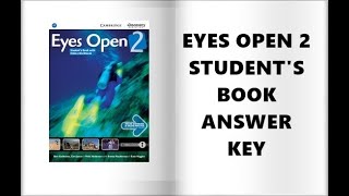 Eyes Open 2 Student's Book Answer Key