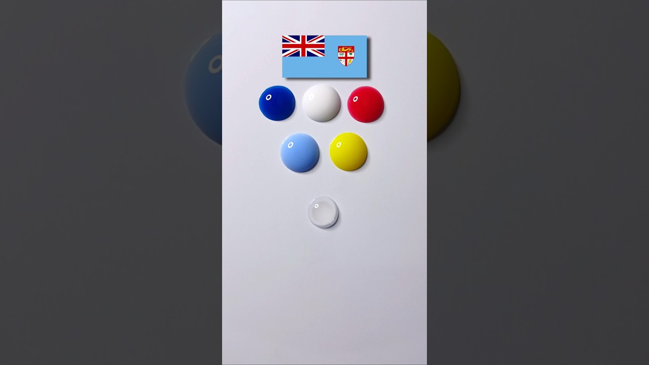 🇫🇯 Fiji Flag color mixing 