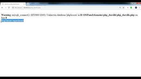 PHP #24-Dars. PHP va SQL ni bog’lanishi
