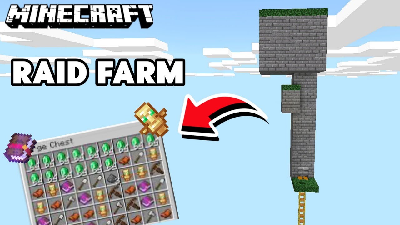 Minecraft Pocket Edition Raid Farm Easy Tutorial 1.20 - YouTube