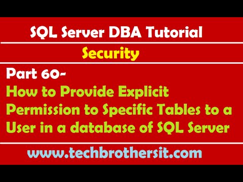 SQL Server DBA Tutorial 60- How to Provide Explicit Permission to Specific Tables to a User