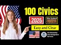 100 Civics Questions &amp; Answers for the U.S. Citizenship Test 2025 | N400 Interview #uscis #trump