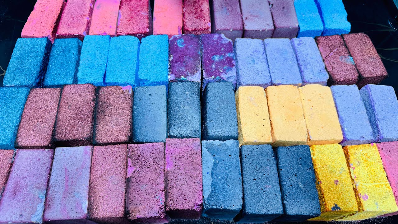 CC Soft Dyed Chalk ASMR Crush | Oddly Satisfying ASMR 