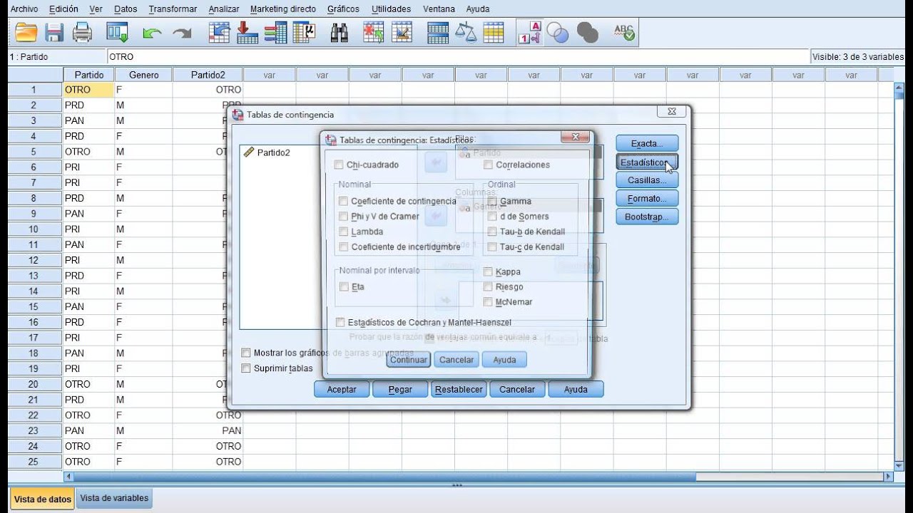 Prueba de Independencia Chi cuadrada YouTube