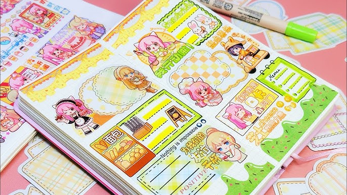 stickers journaling 💕cute kawaii sticker🌈 Immersive ASMR bullet