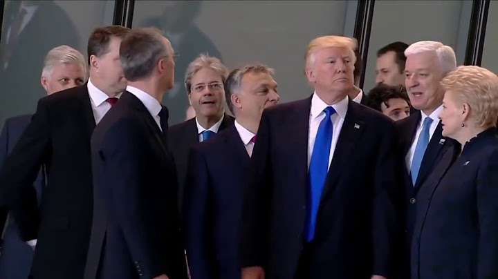 Donald Trump - Push (Shove) At NATO Past Milo Đukanović