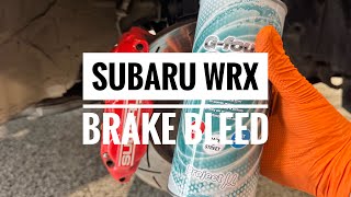How To Bleed Subaru WRX Brakes With Race Fluid
