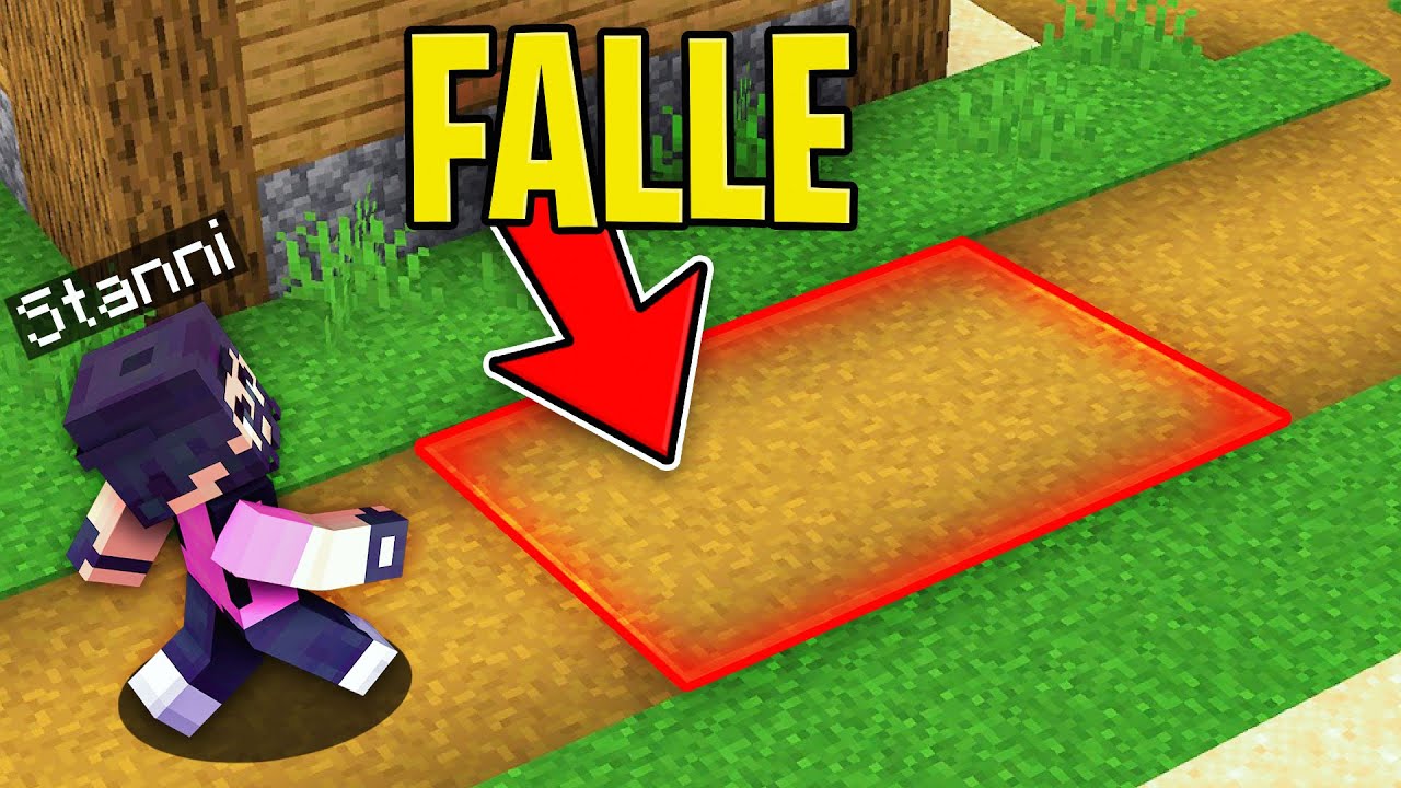 ich BAUE eine UNSICHTBARE FALLE in Minecraft 😁