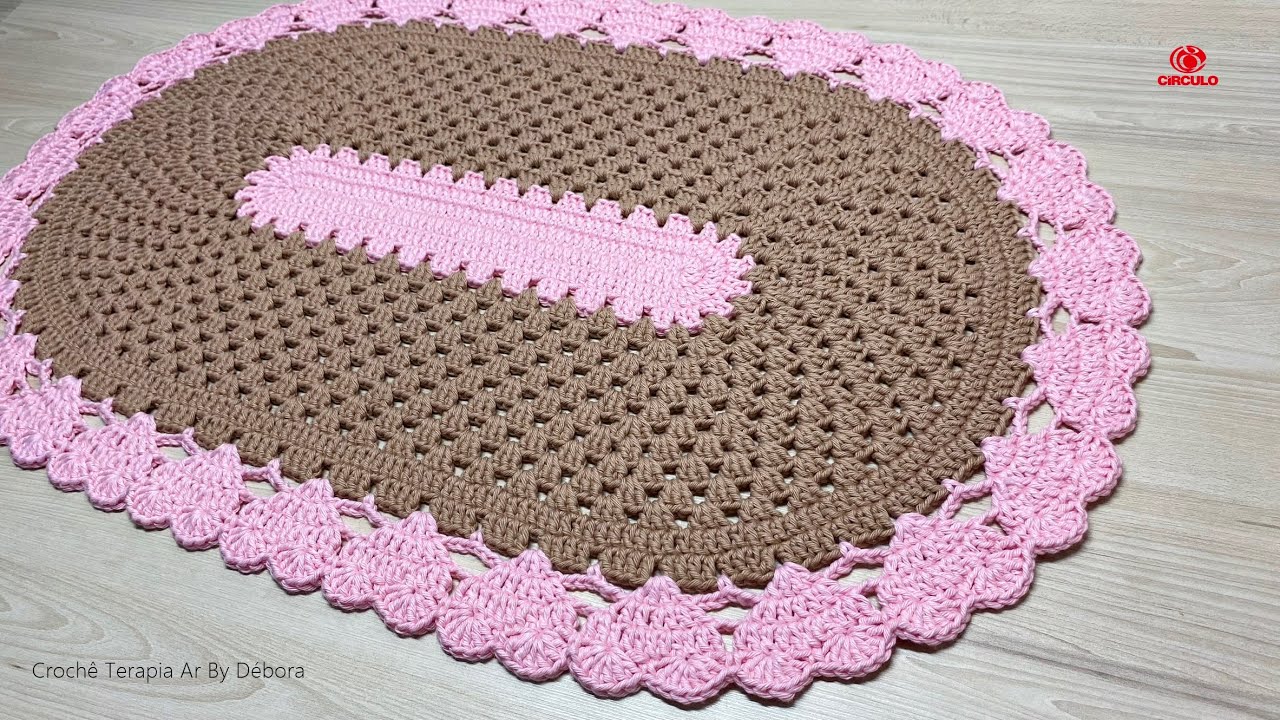 Passo a Passo Tapete Crochê Bico Corações