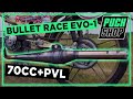 BULLET RACE EVO-1 Puch Maxi 70cc Auspuff sound test + Fly by