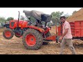 New jcb 3dx loading Balu Mati in trolly Kubota   tractor,2 Sonalika,Di 745 Barish Matt load #jcb p-2