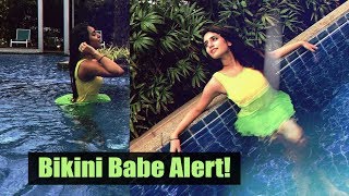 Priya Prakash Varrier Flaunts A New Avatar In Neon Green Swimsuit