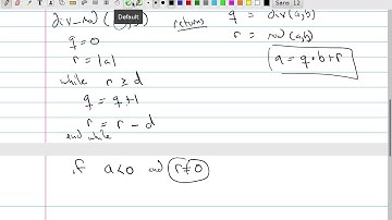 Number Theory: Div Mod Algorithms