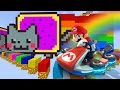 Minecraft EXTREME SPEED RAINBOW ROAD 2  w/ BajanCanadian