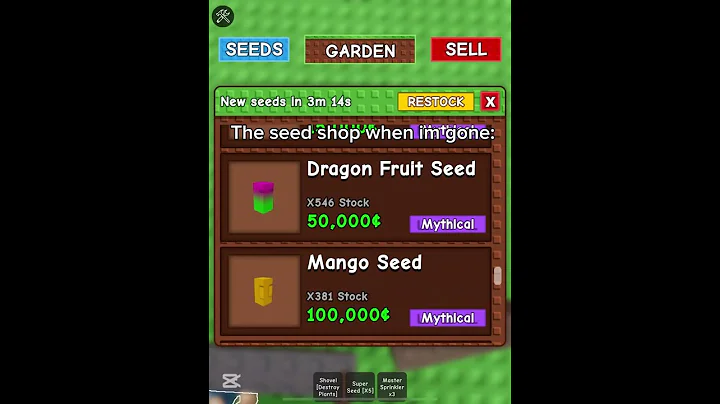 Grow a garden seed shop be like: #growagarden #roblox #memes #belike #funny #robloxgrowagarden
