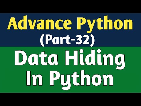 Data Hiding In Python | OOPs Concept In Python | Python Tutorial | Python Tutorial In Hindi | Python