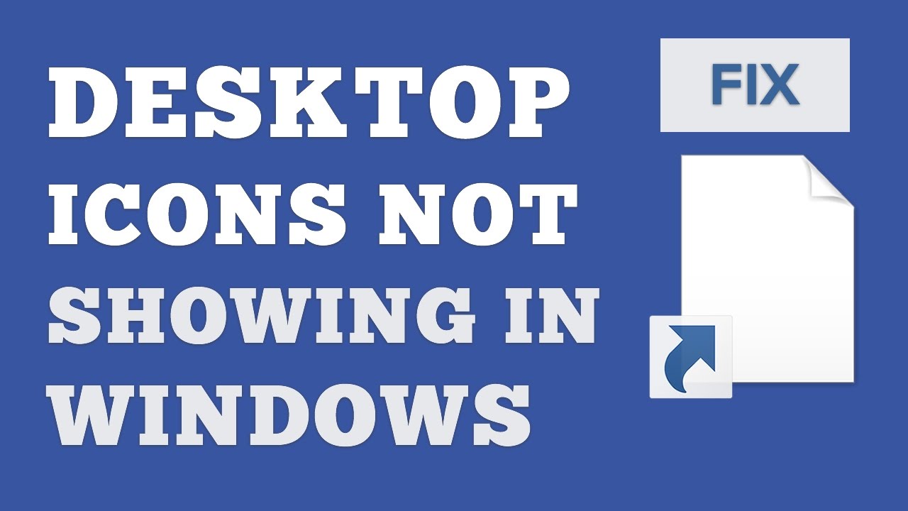 Desktop icons not working windows 10