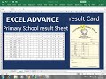 school report card and result sheet format excel