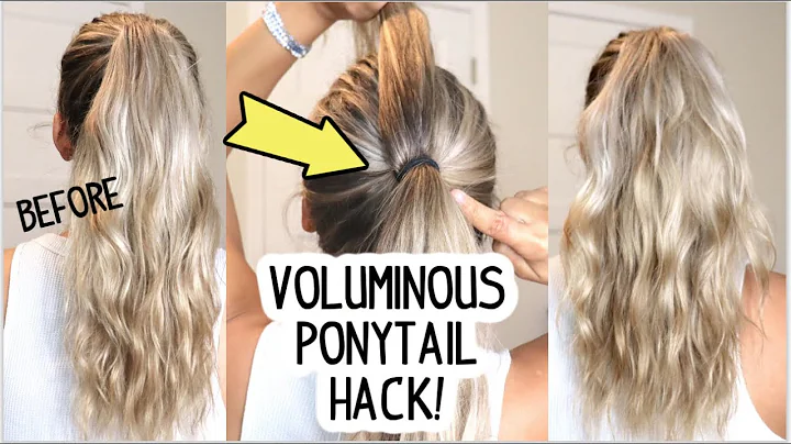 1 MINUTE PERFECT PONYTAIL HACK! Lots of Volume!