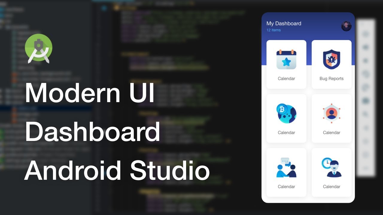 Modern Dashboard UI Design Android Studio Tutorial - YouTube