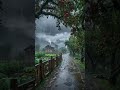 Rainy Day in a Peaceful Mountain Village 🌧️ 4K Relaxing Rain Sounds #shorts #rain