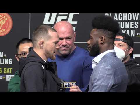 UFC 259: Petr Yan vs. Aljamain Sterling Presser Staredown - MMA Fighting