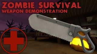 Zombie Survival Weapon Demonstration - The Zombesity Saw