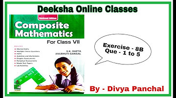 Class - 7 || Maths || Ex - 8B || Que - 1 to 5