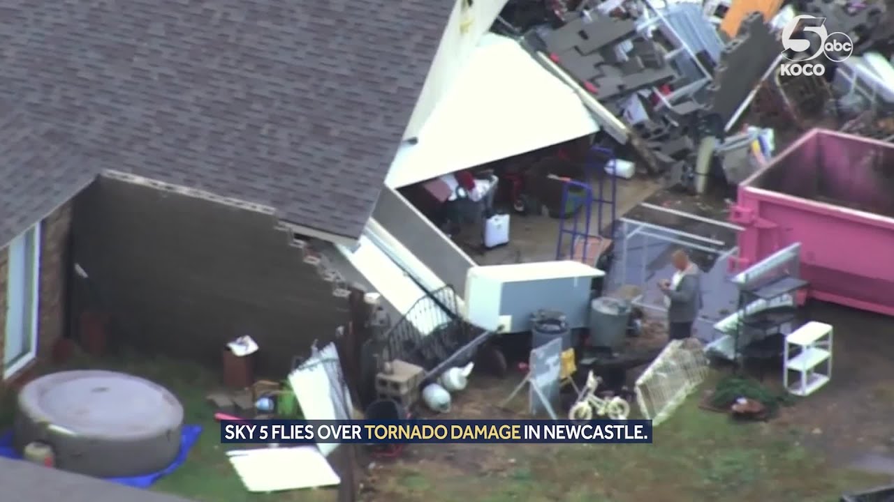 Sky 5 surveys tornado damage in Newcastle - YouTube